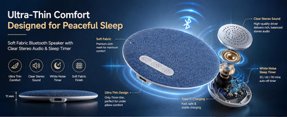 Snoovio Sleep Pillow Speaker – Wireless Bluetooth Under-Pillow Speaker for Music, Podcasts & Relaxation